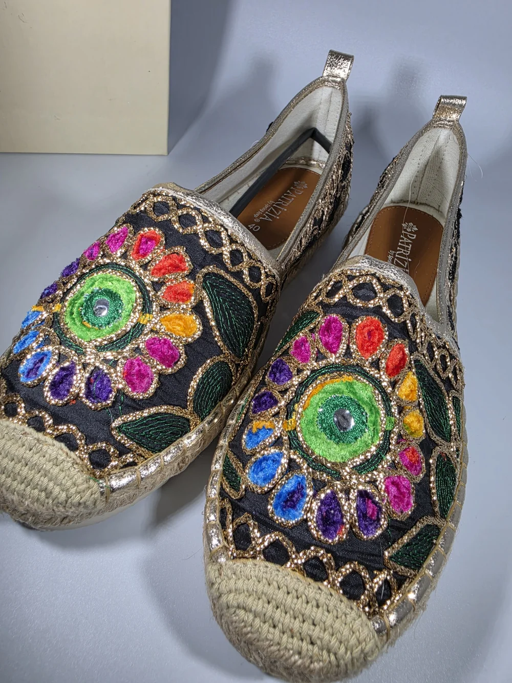 Patrizia By Spring Step Maylis Slip On Shoes Embellished Espadrilles US 9 EU 40